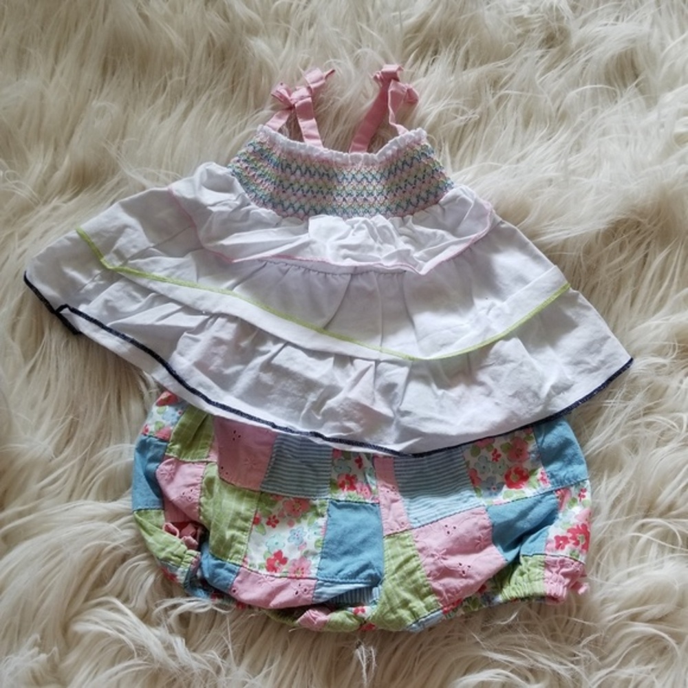 Cute tank with plaid bloomers